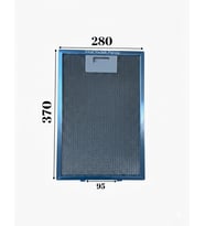 Beko İle Uyumlu Davlumbaz 28X37 CM Arka Aralık 12,5 CM Aspiratör Filtresi