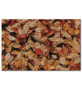 Cakapuzzle Üstüste Sonbahar Yaprakları Puzzle Yapboz MDF (Ahşap) (120 Parça)