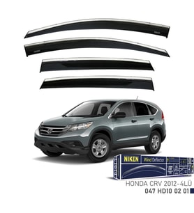 Honda Uyumlu Crv 2012- Kromlu Cam Rüzgarlığı 4Lü Parça