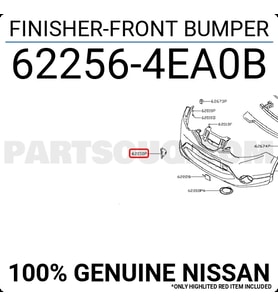 Nissan Qashqai Sis Far Kapağı Sağ 2013- (Oem No:  622564Ea0B)