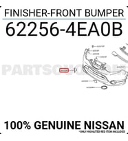 Nissan Qashqai Sis Far Kapağı Sağ 2013- (Oem No:  622564Ea0B)