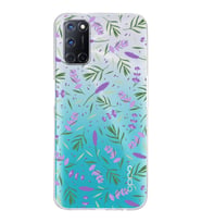 PrintiFy Oppo A72  ile Uyumlu 1mm Slim Fit Water Color 3 Baskılı Şeffaf  Kılıf
