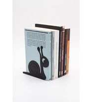 Salyangoz Figürlü Metal Kitap Desteği - Kitap Tutucu - Ev Ve Ofis Dekoratif Aksesuar(2 Li Set) Siyah