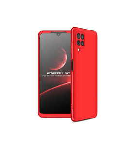 Samsung Galaxy M32 Uyumlu Kılıf Zore Ays Kapak (Kırmızı)