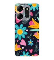 PrintiFy Tecno Spark Go 2023 ile Uyumlu Retro Color 1  Kamera Korumalı Şeffaf  Kılıf