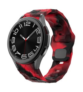 Samsung Galaxy Watch 5 40mm Uyumlu Zore KRD-116 20mm Futbol Desenli Spor Tasarımlı Silikon Kordon