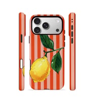 iPhone 17 Pro Vorian Çift Katmanlı MagSafe Kılıf Sicilian Lemon Red Stripe