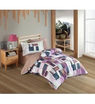 Hobby Tek Kişilik Poplin Nevresim Takımı Dream Bordo