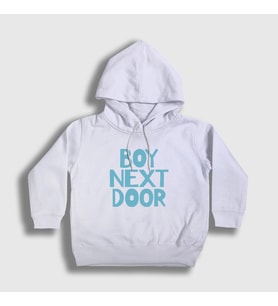 Presmono Unisex Çocuk Beyaz Logo K Pop Boynextdoor Kapüşonlu Sweatshirt 490908tt (Beyaz)