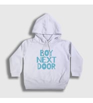 Presmono Unisex Çocuk Beyaz Logo K Pop Boynextdoor Kapüşonlu Sweatshirt 490908tt (Beyaz)