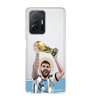 Xiaomi Mi 11T - 11T Pro Uyumlu Lionel Messi Arjantin Tasarımlı Şeffaf Telefon Kılıfı
