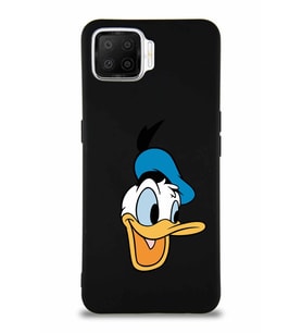Oppo A73 Soft Premier Kapak Donald Duck-A Tasarımlı Silikon Kılıf - Siyah (Şeffaf)