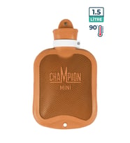 Champion Kauçuk Termofor Mini Sıcak Su Torbası, Kokusuz Sıcak Su Torbası  Turuncu 1,5 L