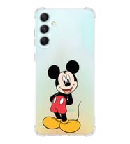Samsung Galaxy A34 Uyumlu Köşe Korumalı Antişok Kapak Mickey Mouse Tasarımlı Şeffaf Silikon Kılıf
