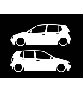 Polo mk1 basık kelebek cam stickeri 2 adet