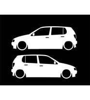 Polo mk1 basık kelebek cam stickeri 2 adet