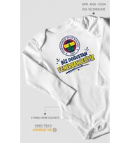 Biz Doğuştan Fenerbahçeliyiz Uzun Kollu Çıtçıtlı Bebek Body