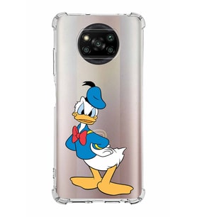 Xiaomi Poco X3 Köşe Korumalı Antişok Kapak Donald Duck Tasarımlı Şeffaf  Kılıf