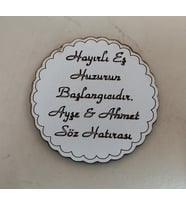 6 CM Magnet Söz Nişan Nikah Düğün 25 Adet
