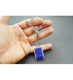 Lapis Taşlı 925 Ayara Gümüş Anahtarlık