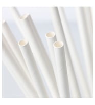 100 Lü Beyaz Kağıt Pipet MeridyenDukkan 100 Adet Kağıt Pipet maks. 70°C sıcaklık