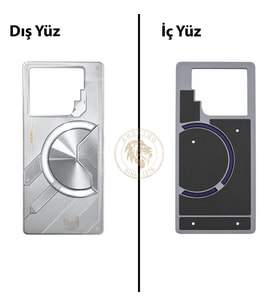 Infinix GT 20 Pro Gümüş Uyumlu Arka Kapak Arka Cam Batarya Pil Kapağı Lazer Kesim Back Cover