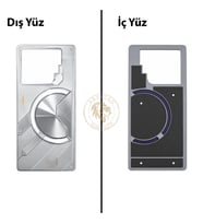 Infinix GT 20 Pro Gümüş Uyumlu Arka Kapak Arka Cam Batarya Pil Kapağı Lazer Kesim Back Cover