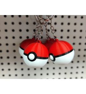 Poké Ball (Poketopu) 3D Baskı Tasarım Anahtarlık
