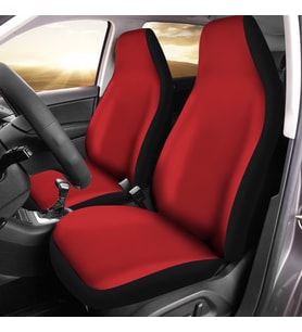 Fiat Fiorino Araca Özel Oto Koltuk Kılıfı PRO - Baskısız - Kırmızı ( Yeni Tasarım - Yeni Fit Kalıp ) (Siyah)