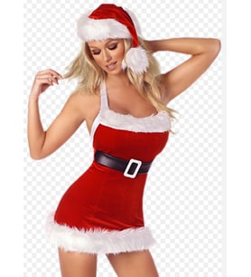 LUX SEXY NOEL ANNE KOSTÜMÜ (ATEŞLİ NOEL ANNE KOSTÜMÜ)