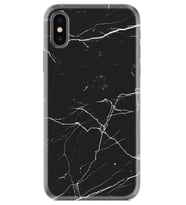 Iphone X Xs Uyumlu Kılıf Desenli Silikon Güzel Kılıf Siyah Mermer 1299
