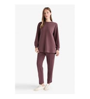 Defacto Regular Fit Beli Lastikli Mor Kadın Eşofman Altı E1954AX/PR512