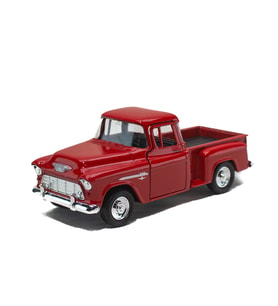 Metal Chevrolet Klasik Kamyonet Kapıları Açılan Kırmızı 12 Cm