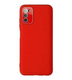 Durukar® Samsung Galaxy A03S Kılıf Lansman Glass Kapak - Kırmızı