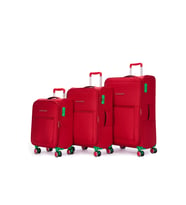 United Colors Of Benetton Ultra Light 3'lü Valiz Seti Büyük - Orta ve Kabin Boy Kırmızı BNT2800