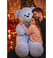 Sevgiliye Romantik Hediye: 140 cm Büyük Boy Peluş Oyuncak (Mavi)