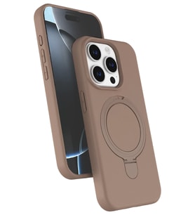 iPhone 15 Pro Max Regal Magsafe Standlı Kapak - Çöl Titanyum