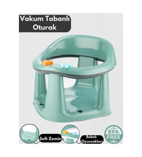 Bebek Banyo Oturağı -vakum Tabanlı Bebek Mama Oturağı-bel Destekli Vakumlum