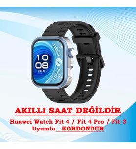 Huawei ile Uyumlu Watch Fit 5 Fit 5 Pro Fit 4 Fit 4 Pro Fit 3 Uyumlu Tokalı Silikon Lansman Kordon Kayış