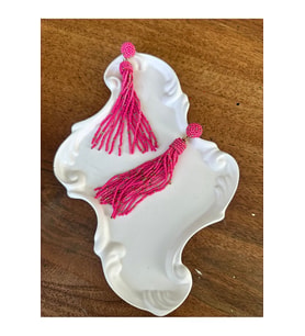 Pembe Gold Uzun Sallantılı Küpe