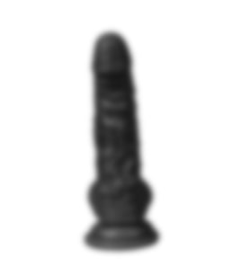 River World 24 cm'lik Uzun Siyahi ve Vantuzlu Realistik Pe nis Dildo