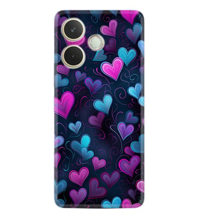 Oppo A5 Pro 5G Kılıf Boutique Baskılı Resimli Mavi Kalp Pcode -082