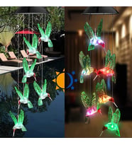 Solar Led Işıklı Kuşlu Bahçe Dekoru 6 Ledli,Renkli Işık