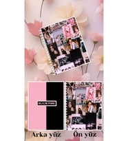 blackpink defter ön ve arka yüzü resimli özel tasarım a4 Boyutu 21*29 cm çizgili