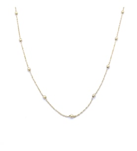 Çelik Zincir Altın Kaplama Küçük Toplu Model - ZN-222 (Gold)