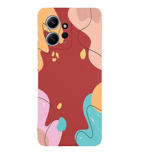 PrintiFy Xiaomi Redmi Note 12 Global Lansman Kılıf Karışık Renkler Tasarımlı İçi Kadife Kapak (Kırmızı)