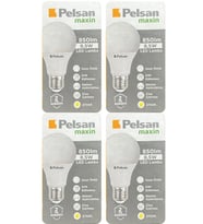 (4 Adet) Pelsan 8,5W 2700K (Sarı Işık) E27 Duylu (Kalın Duy) Led Ampul