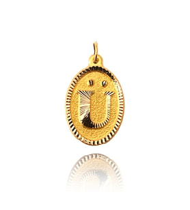 0.25 Gram 14 Ayar Altın Harf Kolye ucu