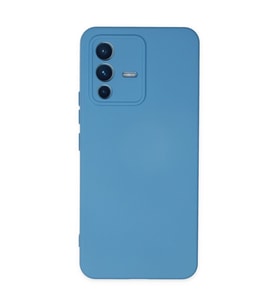 Vivo V23 5g Kılıf Nano İçi Kadife Silikon - Mavi