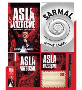 Asla Vazgeçme - Ayraç - Kartpostal - Poster - Sarmal - Atatürk İmza Baskılı Kalem